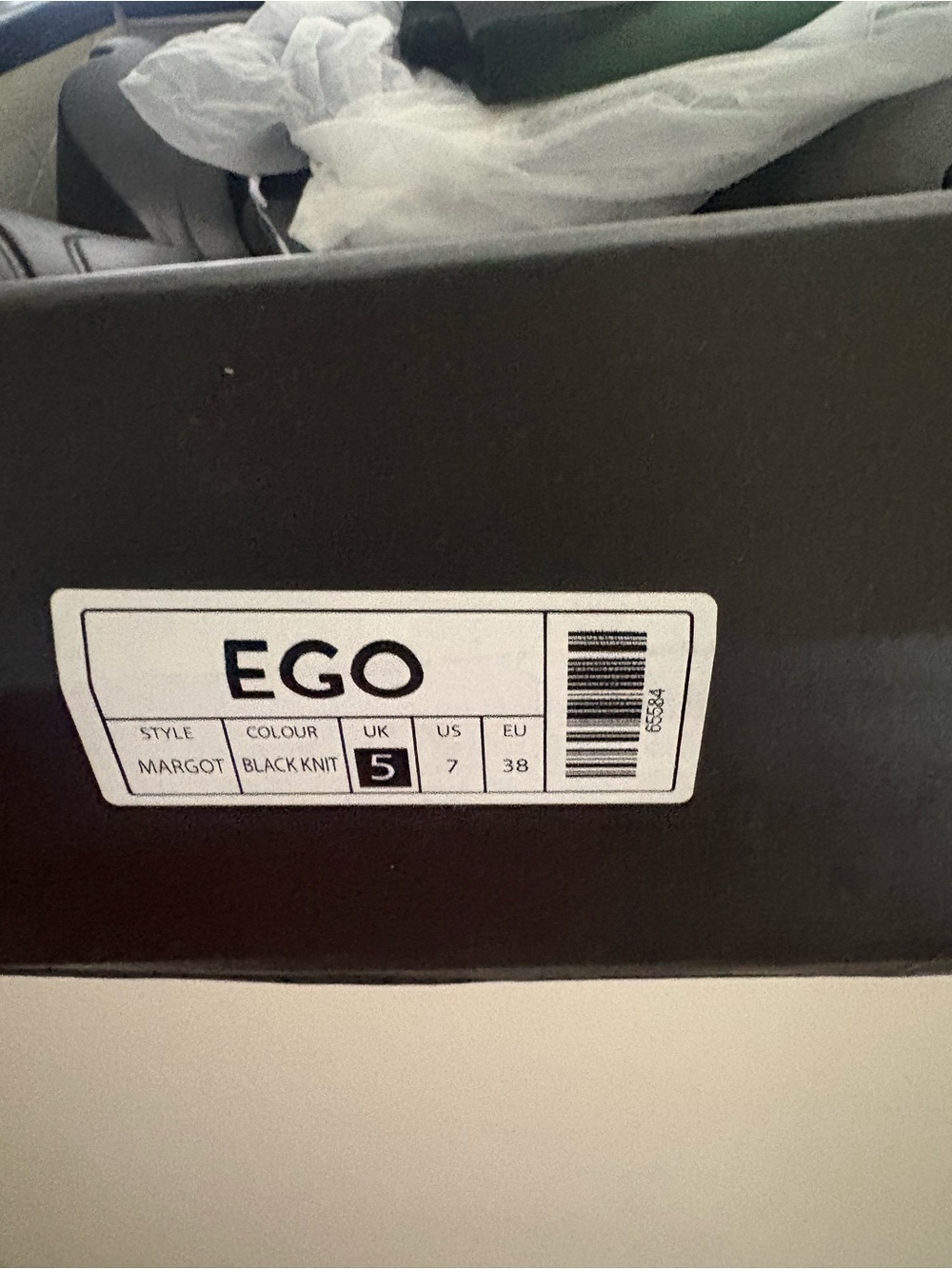 EGO Margot Black Knit Slip-On Shoes